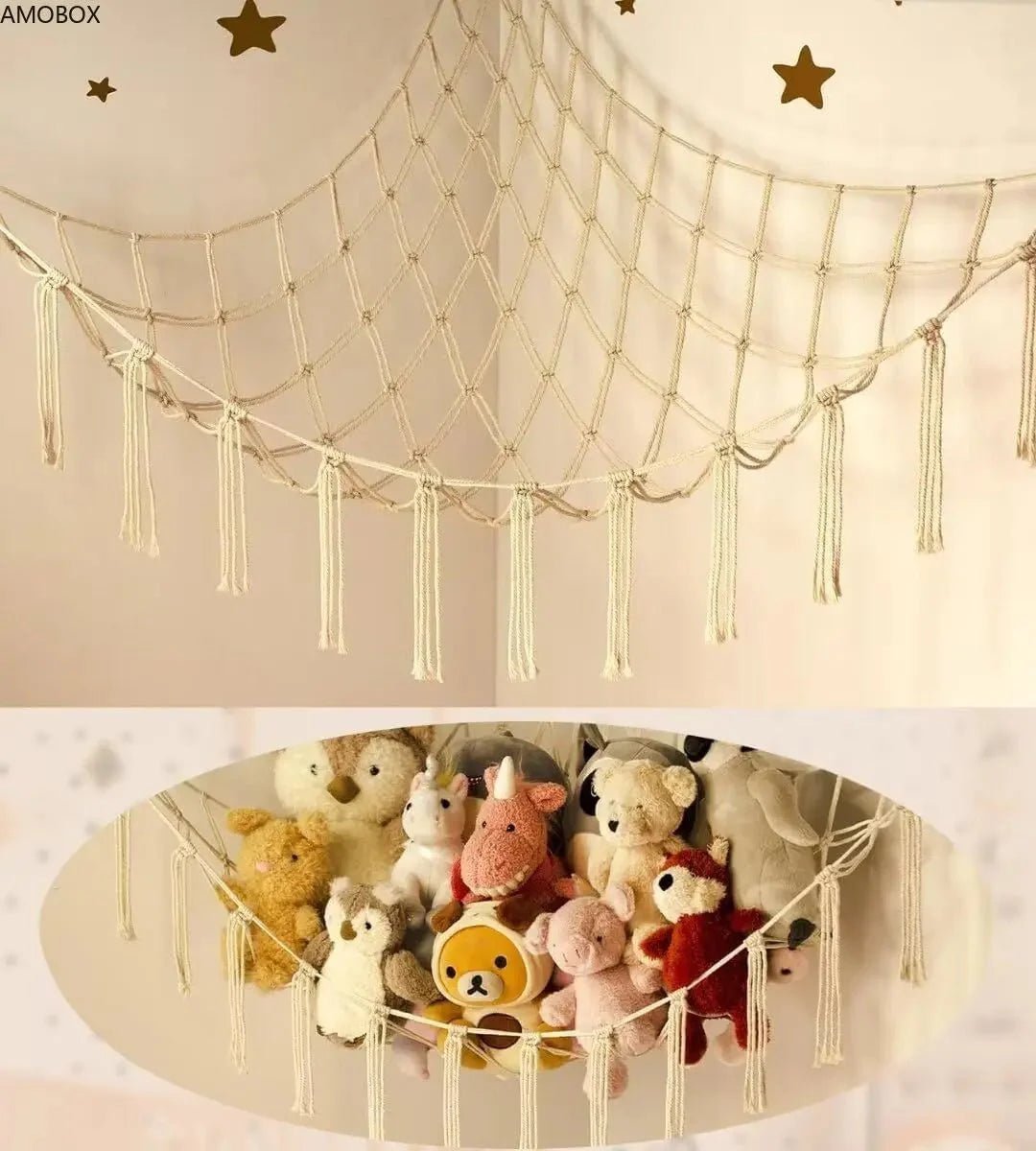 Rangement De Peluche - StorageHammock™ - Jaune - le paradis des bébés